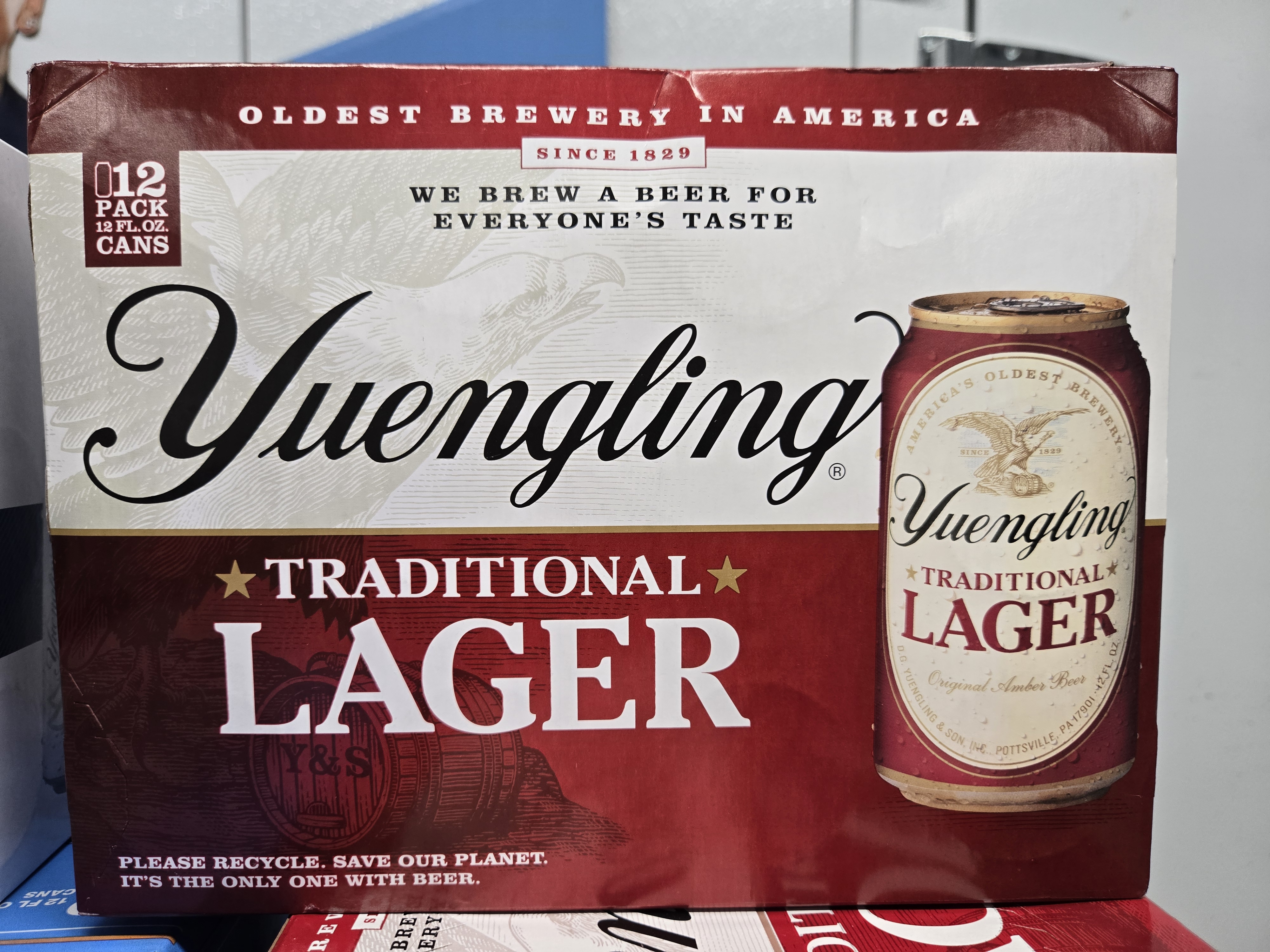 Yuengling Lager 12 pack 12 ounce beer deal at Five Star Liquor in Crown Point